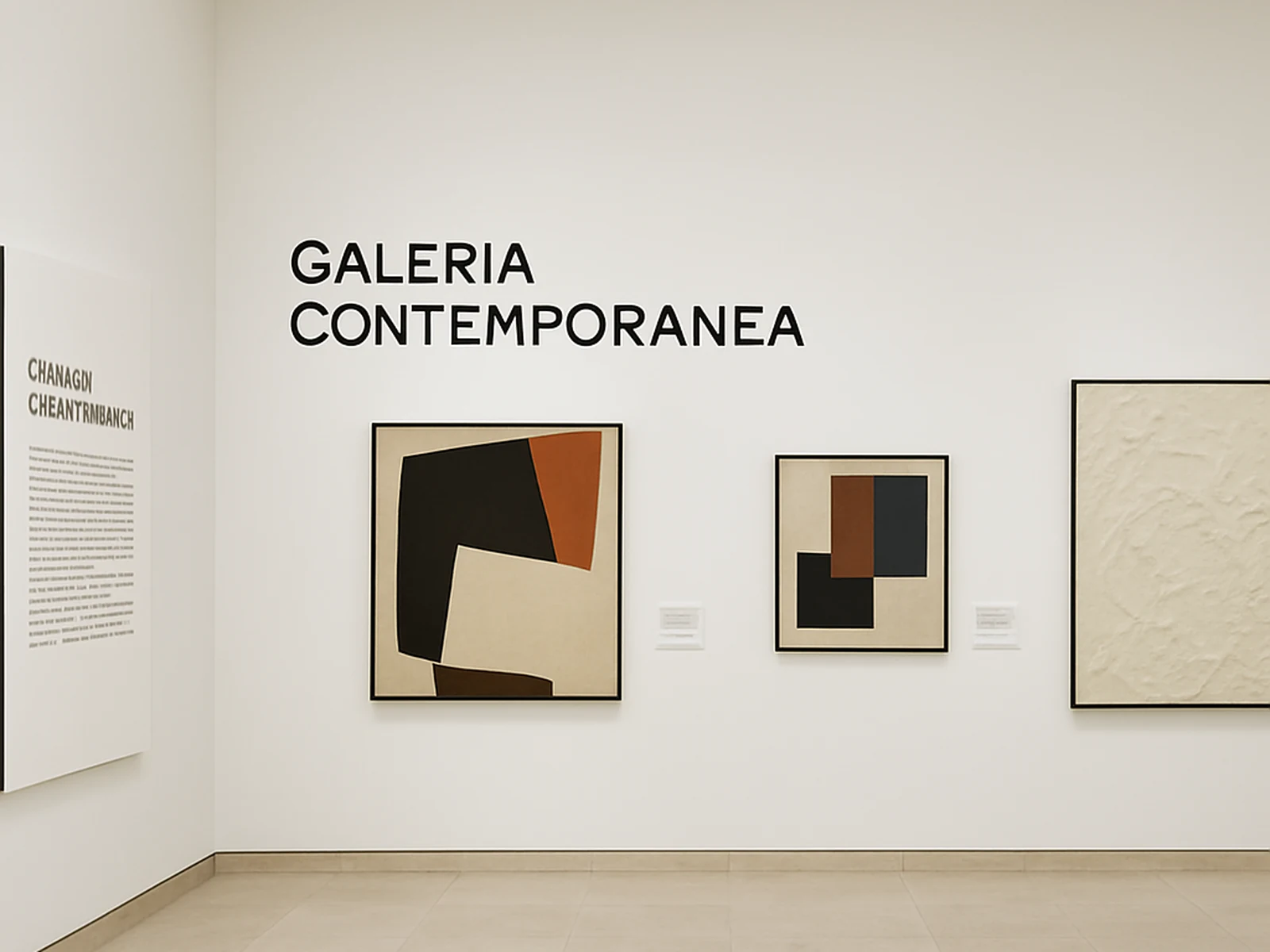 Galeria Contemporanea brand identity and exhibition design by dreampathdesigns
