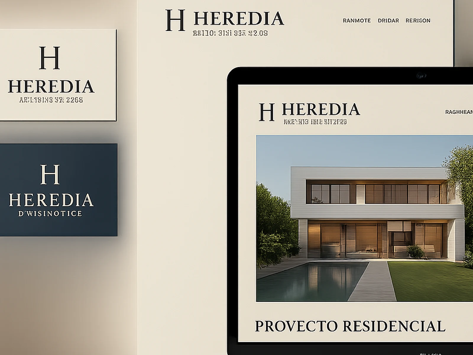 Heredia Arquitectura brand identity and website design by dreampathdesigns