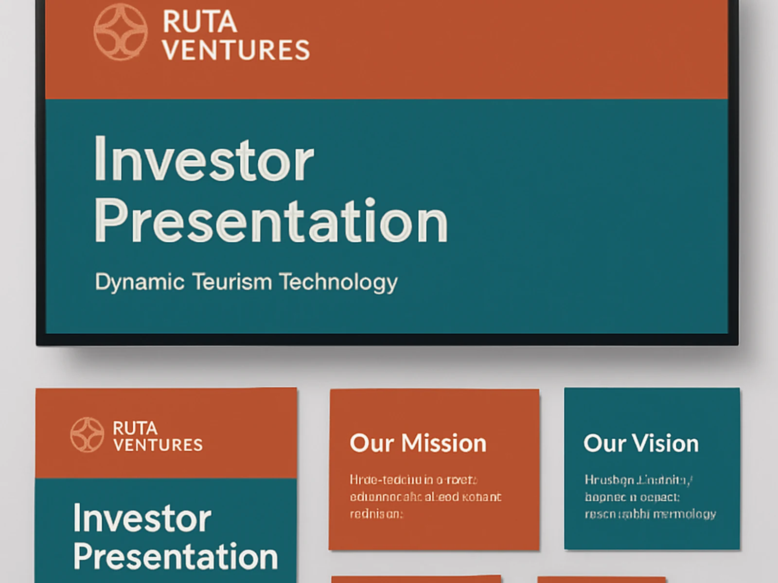 Ruta Ventures pitch deck and brand design by dreampathdesigns